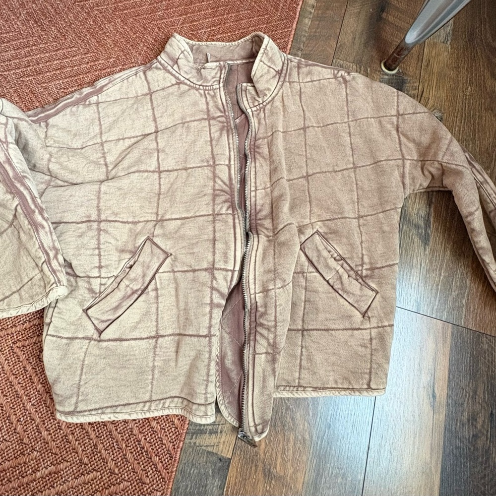 Free People Brown Bomber Jacket